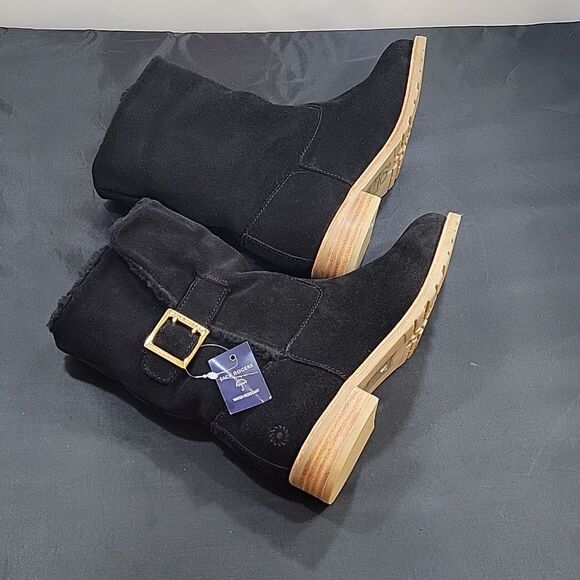 BRAND NEW JACK ROGERS SADIE SHERPA FAUX SUEDE SHEARLING LINED BOOTIES - Picture 7 of 16